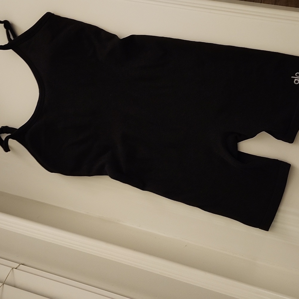 ALO Yoga Black Onesie Seamless Ribbed Favorite. Worn Once!